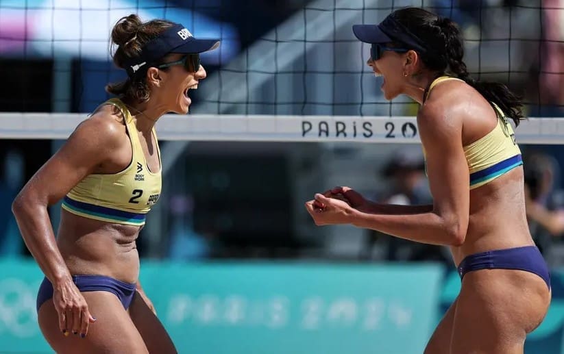 Dupla de vôlei de praia feminino do Brasil estreia com vitória tranquila nos Jogos Olímpicos de Paris