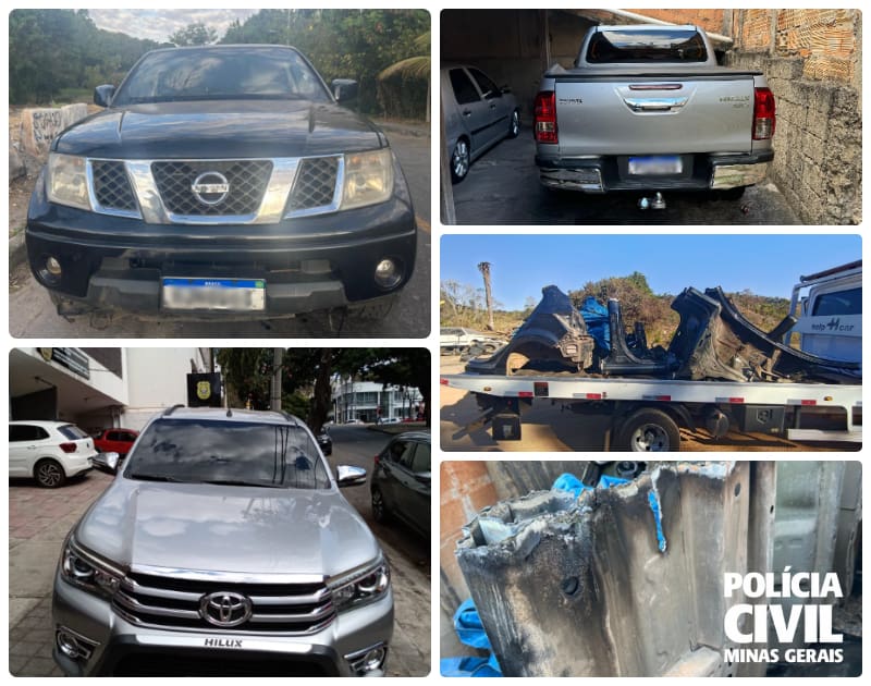 Polícia recupera quatro veículos furtados e prende suspeito de desmanche na Região Metropolitana de Belo Horizonte