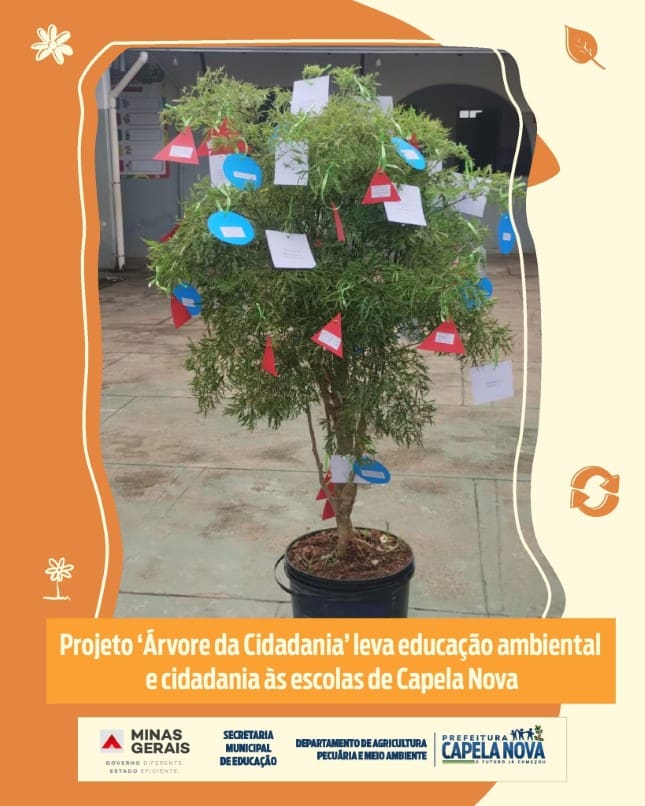 Projeto “Árvore da Cidadania” leva educação ambiental às crianças de Capela Nova