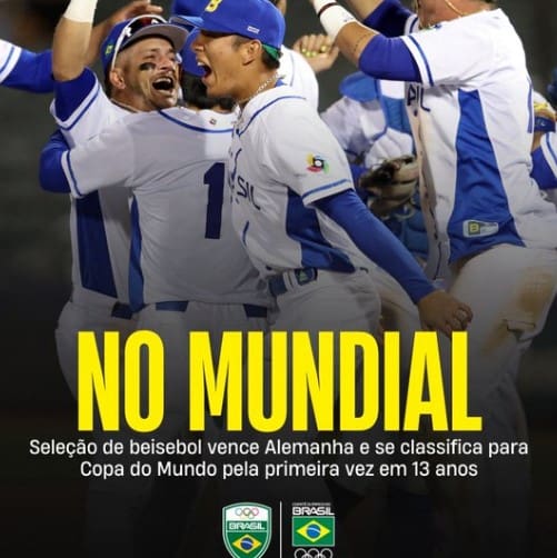 Brasil vence Alemanha e se classifica para Mundial de Beisebol em 2026