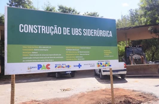 Início das obras da nova UBS no Bairro Siderúrgica em Sabará