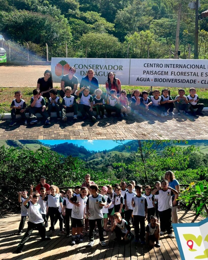 Alunos de Extrema conhecem o Projeto Conservador das Águas e aprendem sobre preservação ambiental