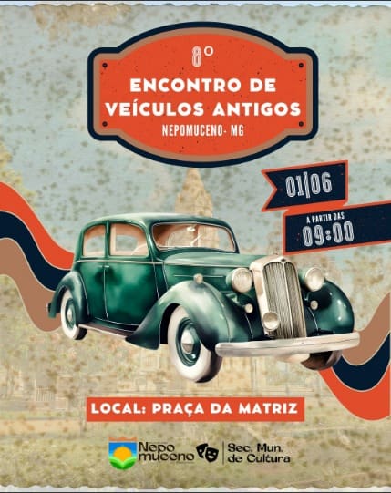 Nepomuceno realiza 8º Encontro de Veículos Antigos neste sábado