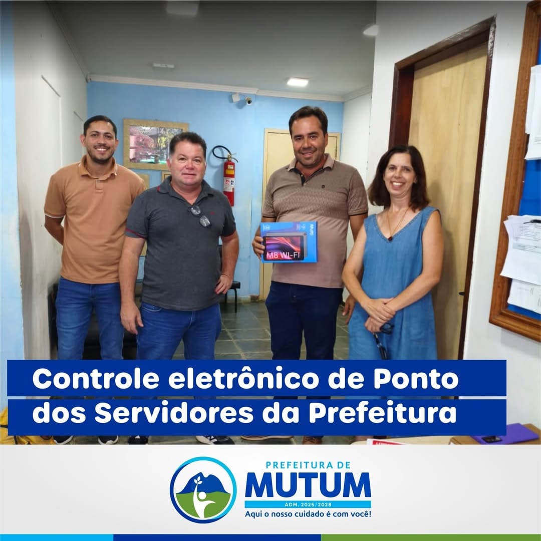 Prefeitura de Mutum implanta controle eletrônico de ponto para modernizar gestão pública