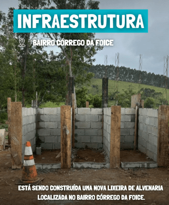 Nova lixeira é construída no bairro Córrego da Foice em Gonçalves