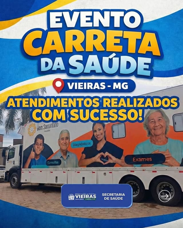 Vieiras recebe 190 atendimentos especializados da Carreta da Saúde