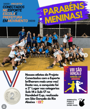 Bom Jesus do Amparo conquista 2º lugar no Handebol Cup com atletas do Projeto Conectados com o Esporte