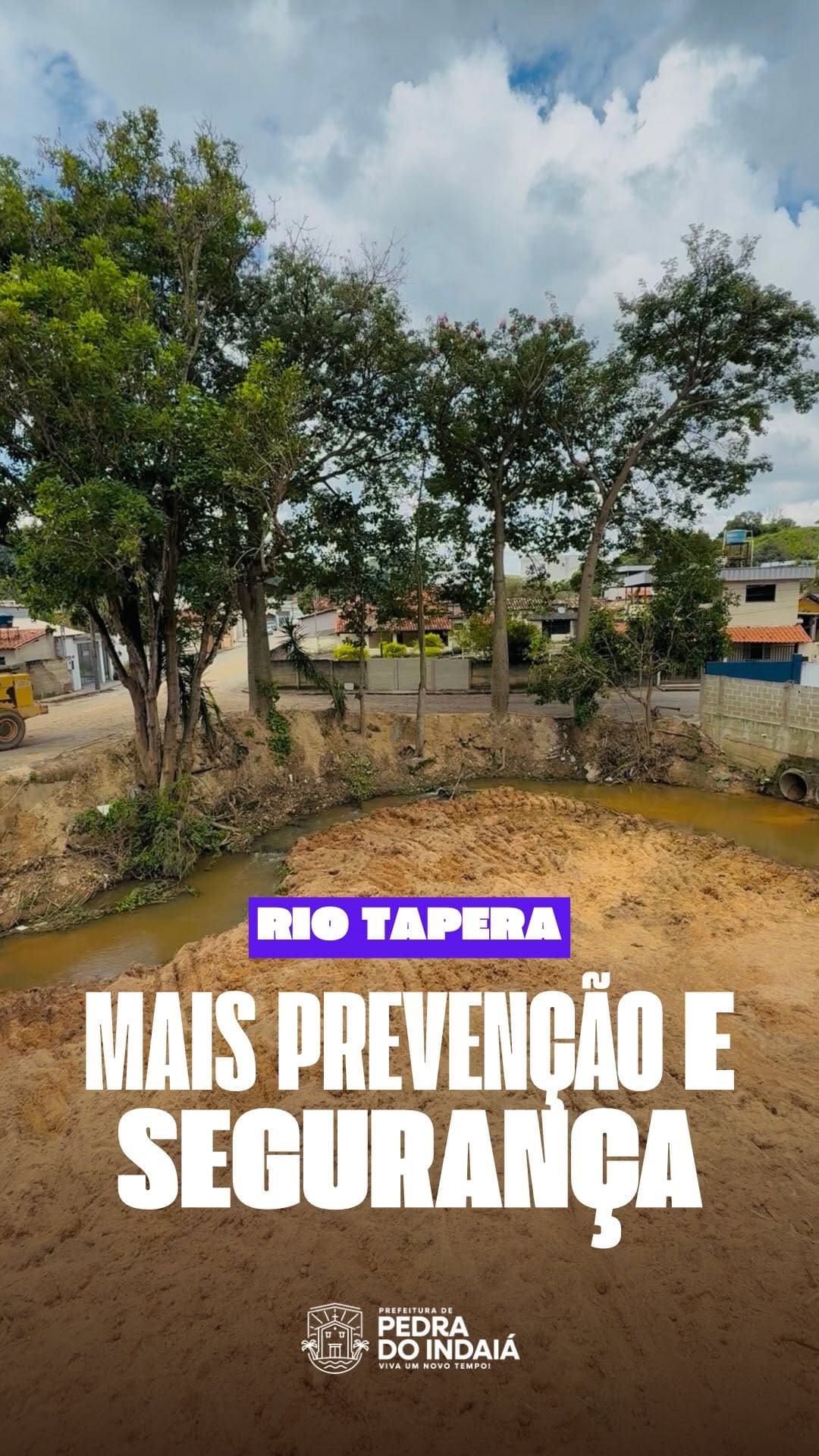 Prefeitura de Pedra do Indaiá intensifica limpeza do Rio Tapera e reduz risco de enchentes