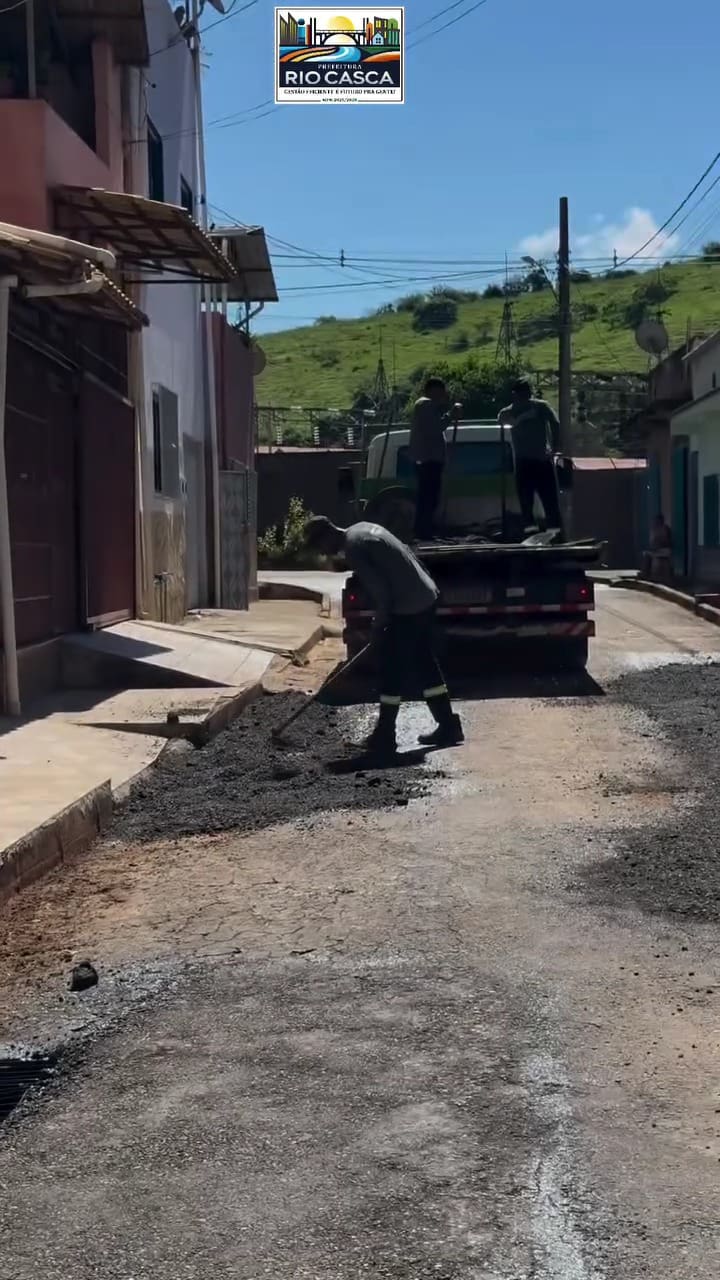 Rio Casca inicia Operação Tapa-Buracos para melhorar a infraestrutura urbana