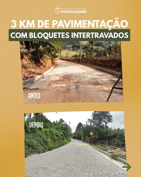 Pouso Alegre avança com pavimentação da Estrada do Cantagalo e melhora mobilidade urbana