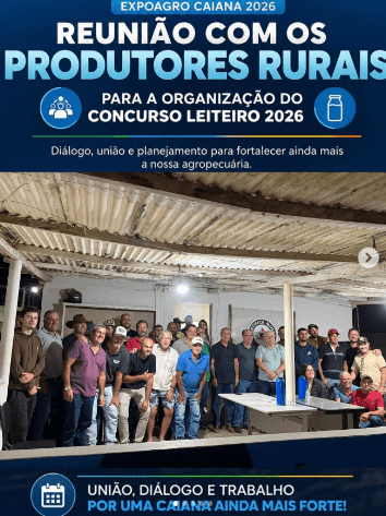 Caiana inicia organização do Concurso Leiteiro para a ExpoAgro 2026
