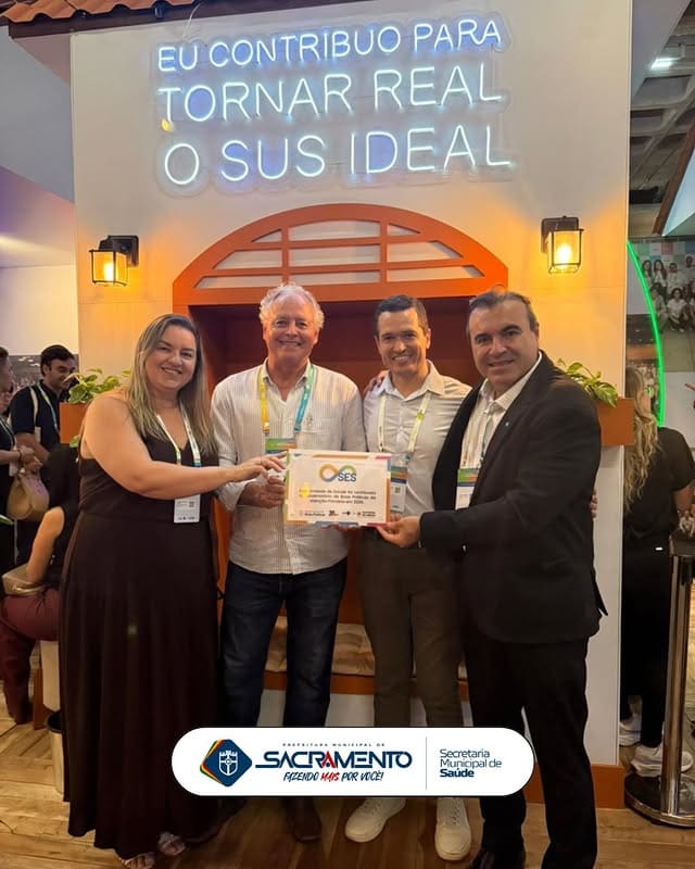 Sacramento é premiado em evento estadual e se destaca com experiências na saúde pública