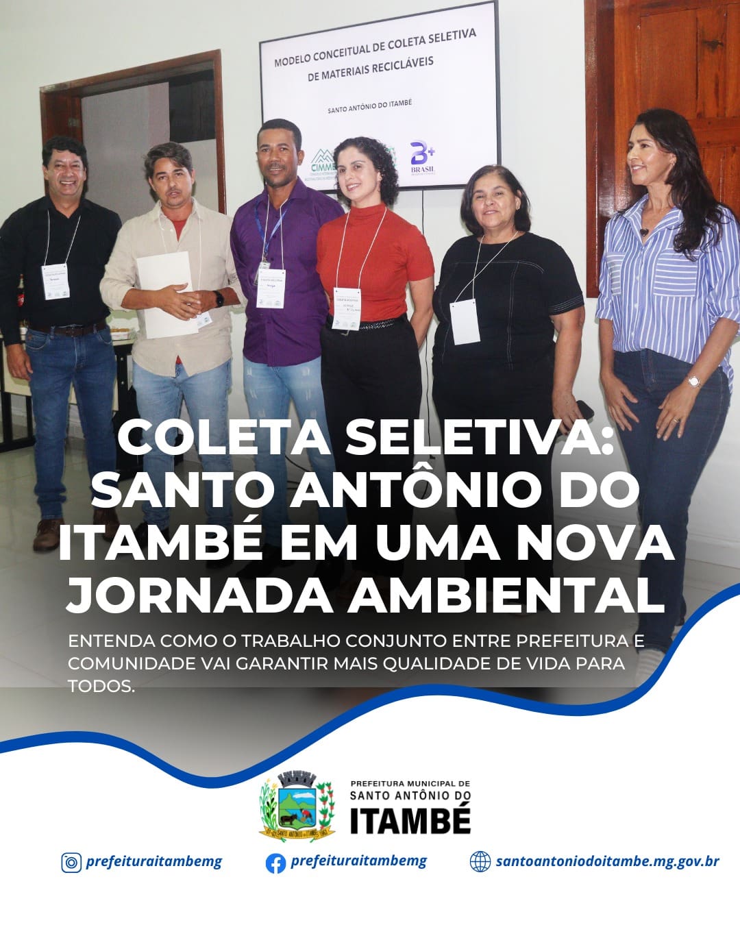 Santo Antônio do Itambé inicia construção de modelo para coleta seletiva