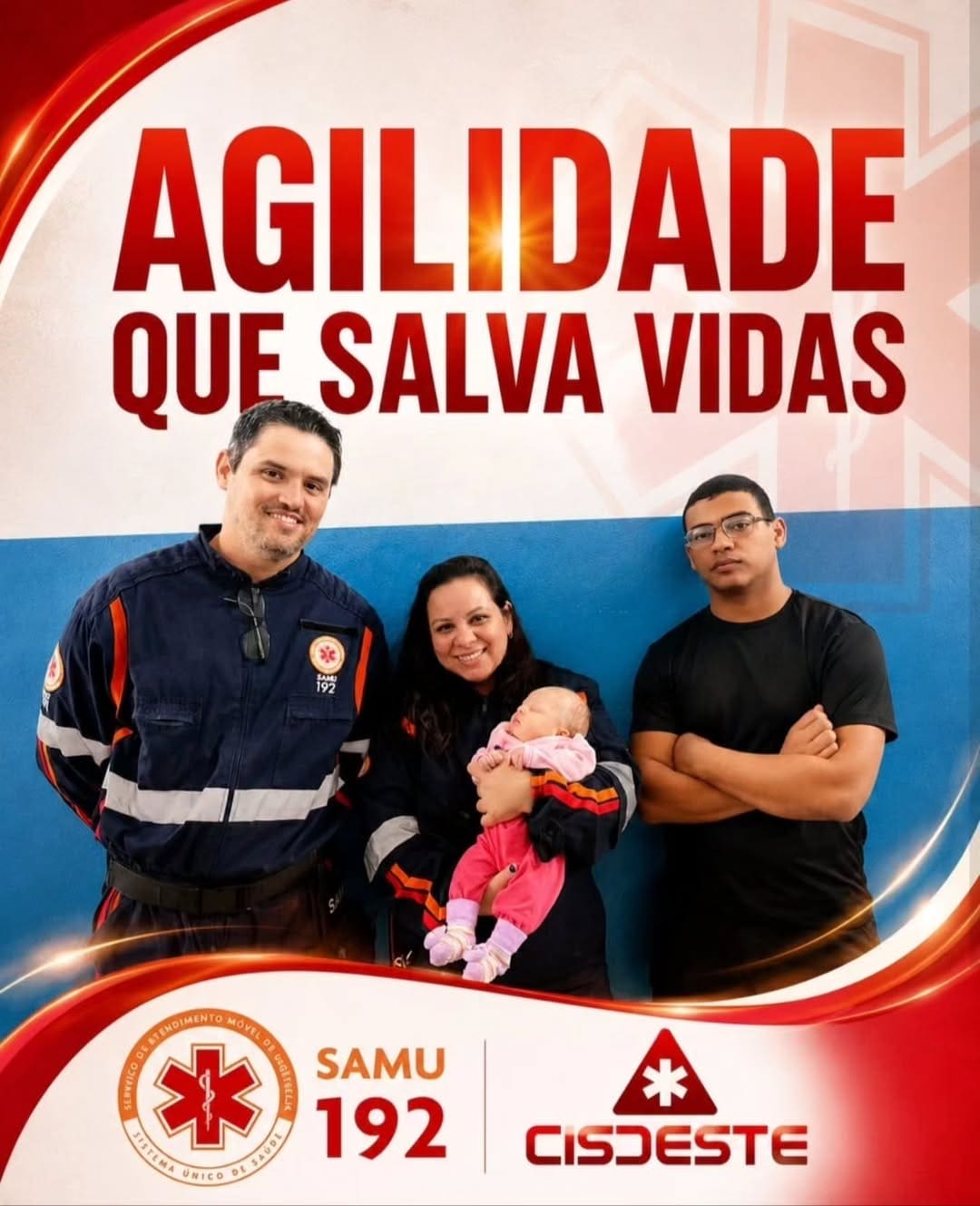 Ação rápida do SAMU salva bebê de 1 mês engasgada em Mutum