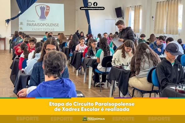 Paraisópolis realiza segunda etapa do Circuito Paraisopolense de Xadrez Escolar