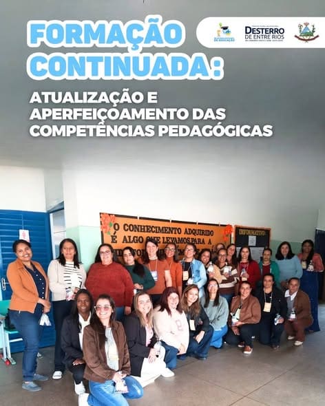 Formação continuada fortalece práticas pedagógicas na rede municipal de Desterro de Entre Rios