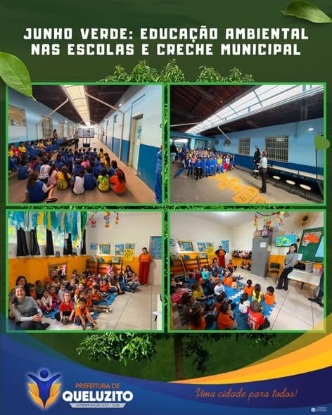 Queluzito promove ação do Junho Verde e leva educação ambiental a alunos da rede municipal